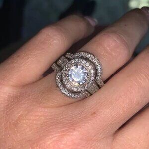 NEW Silver Wedding Ring Engagement Band Cocktail